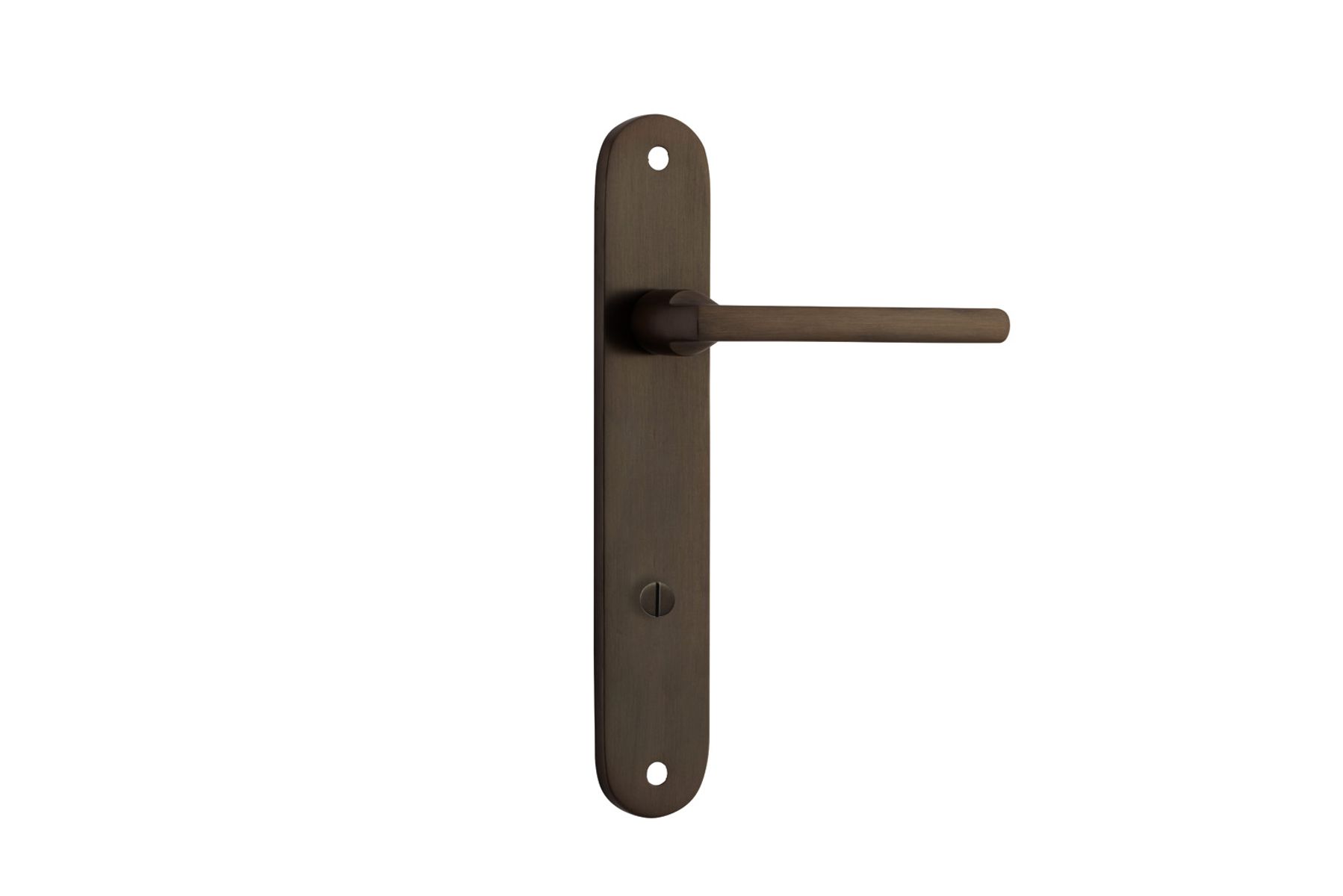 10726P85 - Baltimore Lever - Oval Backplate - Signature Brass - Privacy