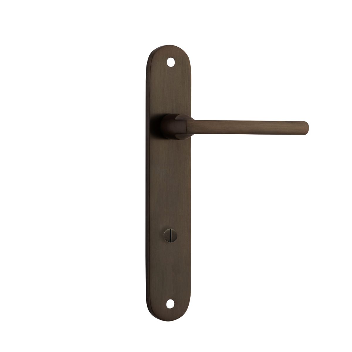 10726P85 - Baltimore Lever - Oval Backplate - Signature Brass - Privacy