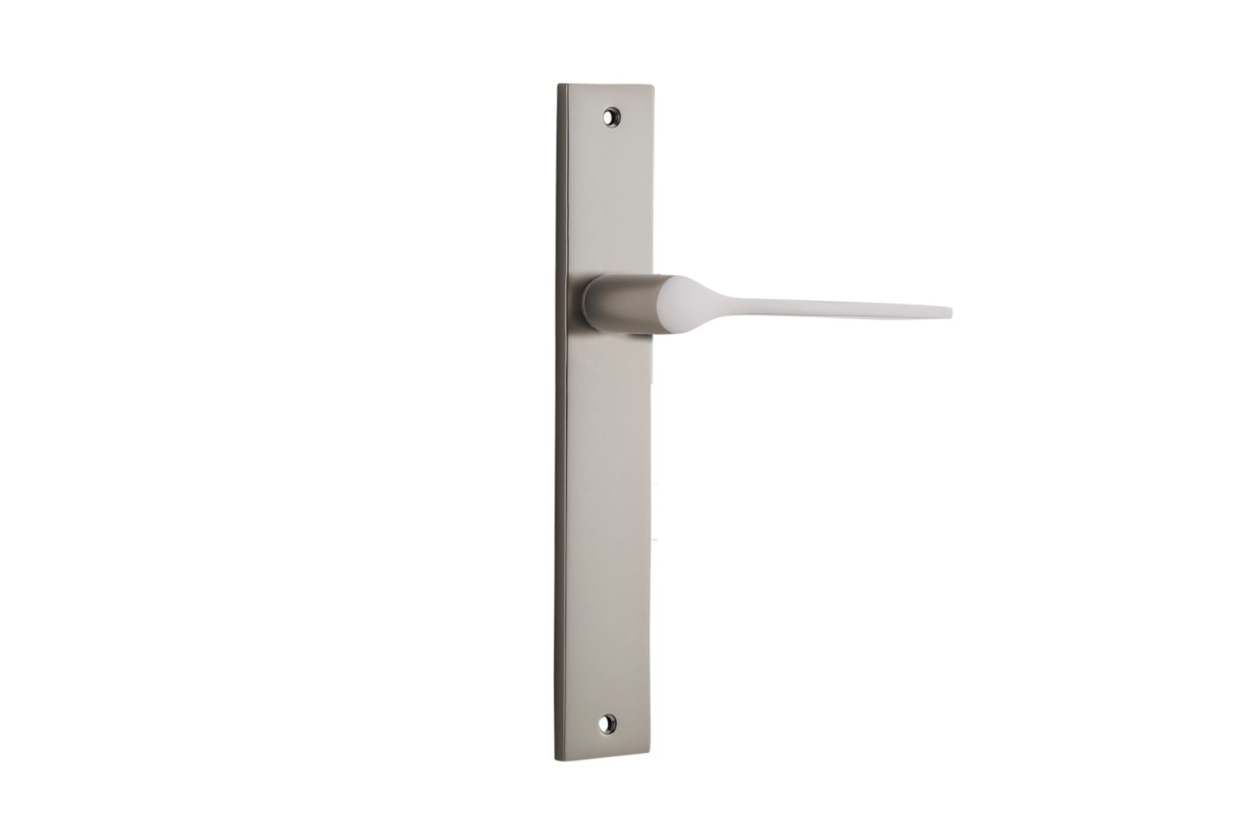 14754 - Como Lever - Rectangular Backplate - Satin Nickel - Passage