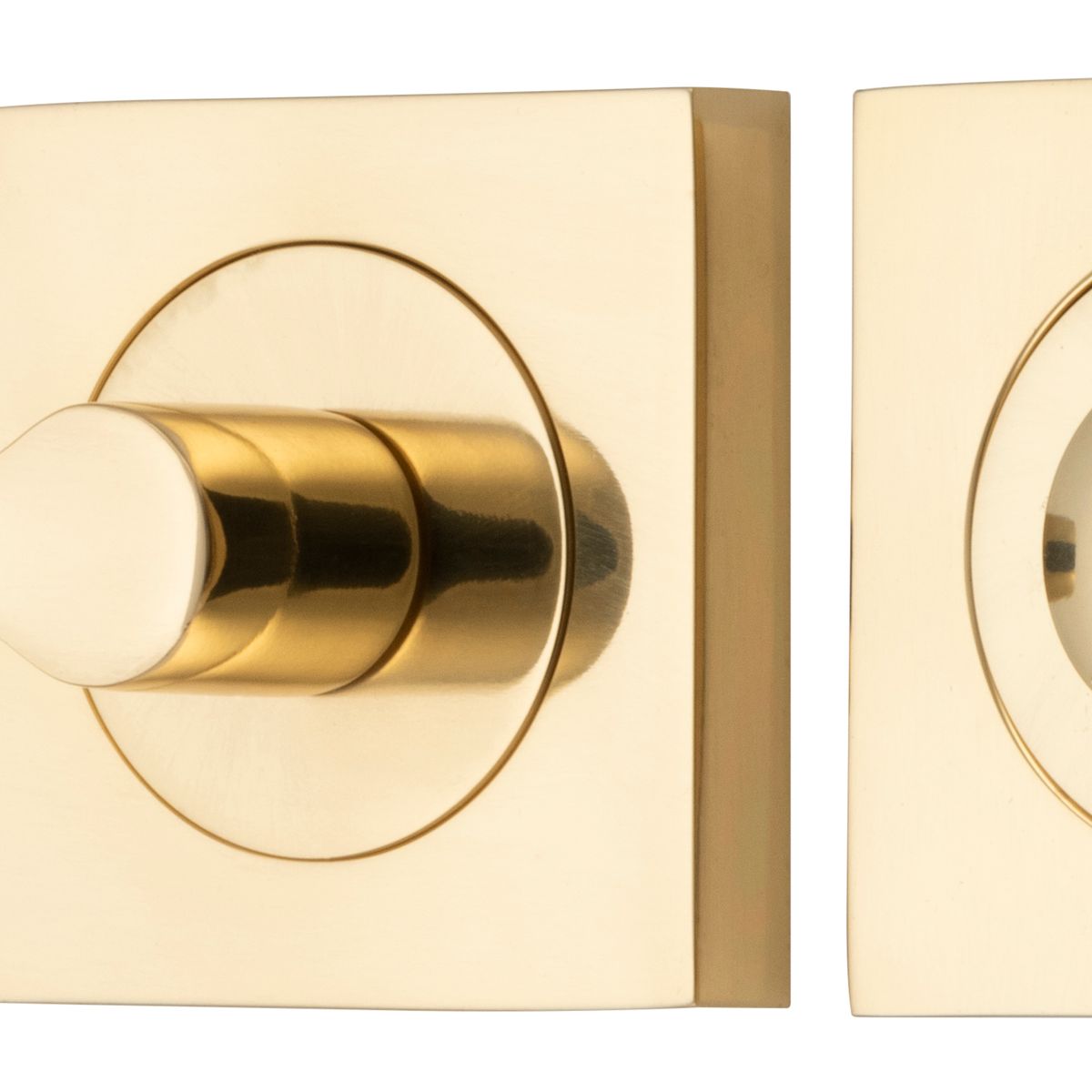 21720 - Accessibility Privacy Turn with Indicator - Square - Polished Brass
