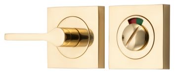 21720 - Accessibility Privacy Turn with Indicator - Square - Polished Brass