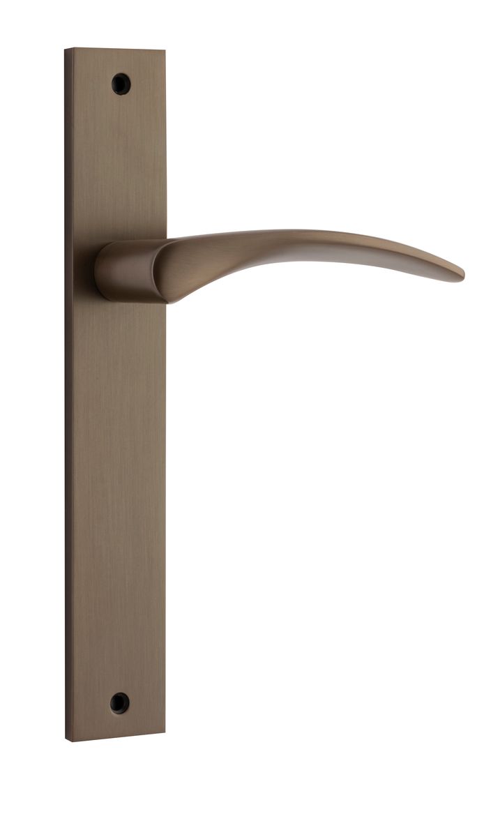 10704 - Oxford Lever - Rectangular Backplate - Signature Brass - Passage