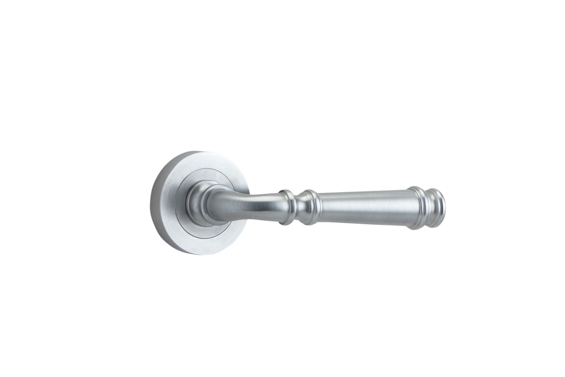 0315 - Verona Lever - Round Rose - Brushed Chrome - Passage