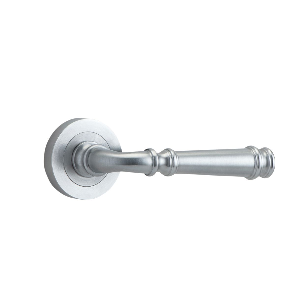 0315 - Verona Lever - Round Rose - Brushed Chrome - Passage