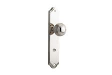 14330P85 - Guildford Knob - Shouldered Backplate - Polished Nickel - Privacy