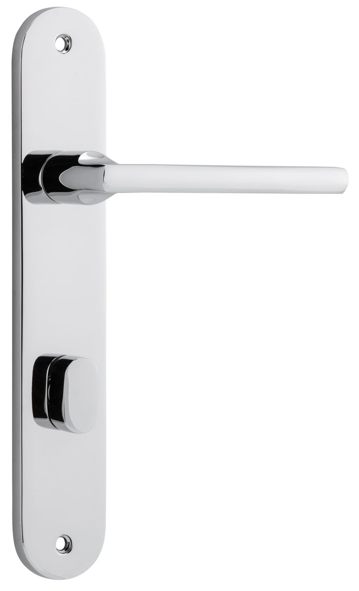 11726P85 - Baltimore Lever - Oval Backplate - Polished Chrome - Privacy