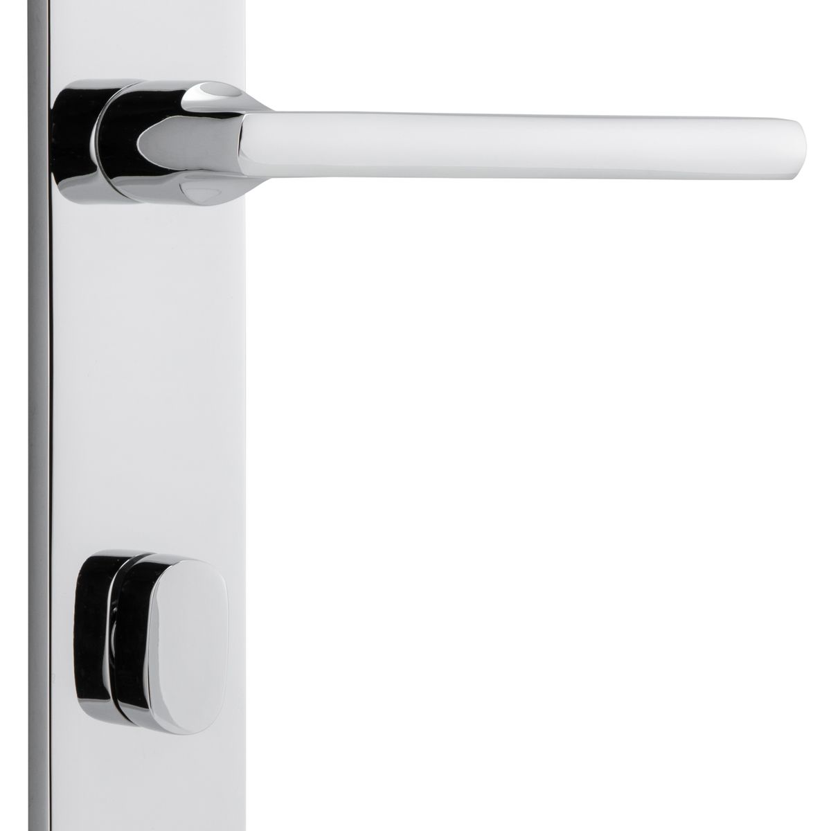 11726P85 - Baltimore Lever - Oval Backplate - Polished Chrome - Privacy