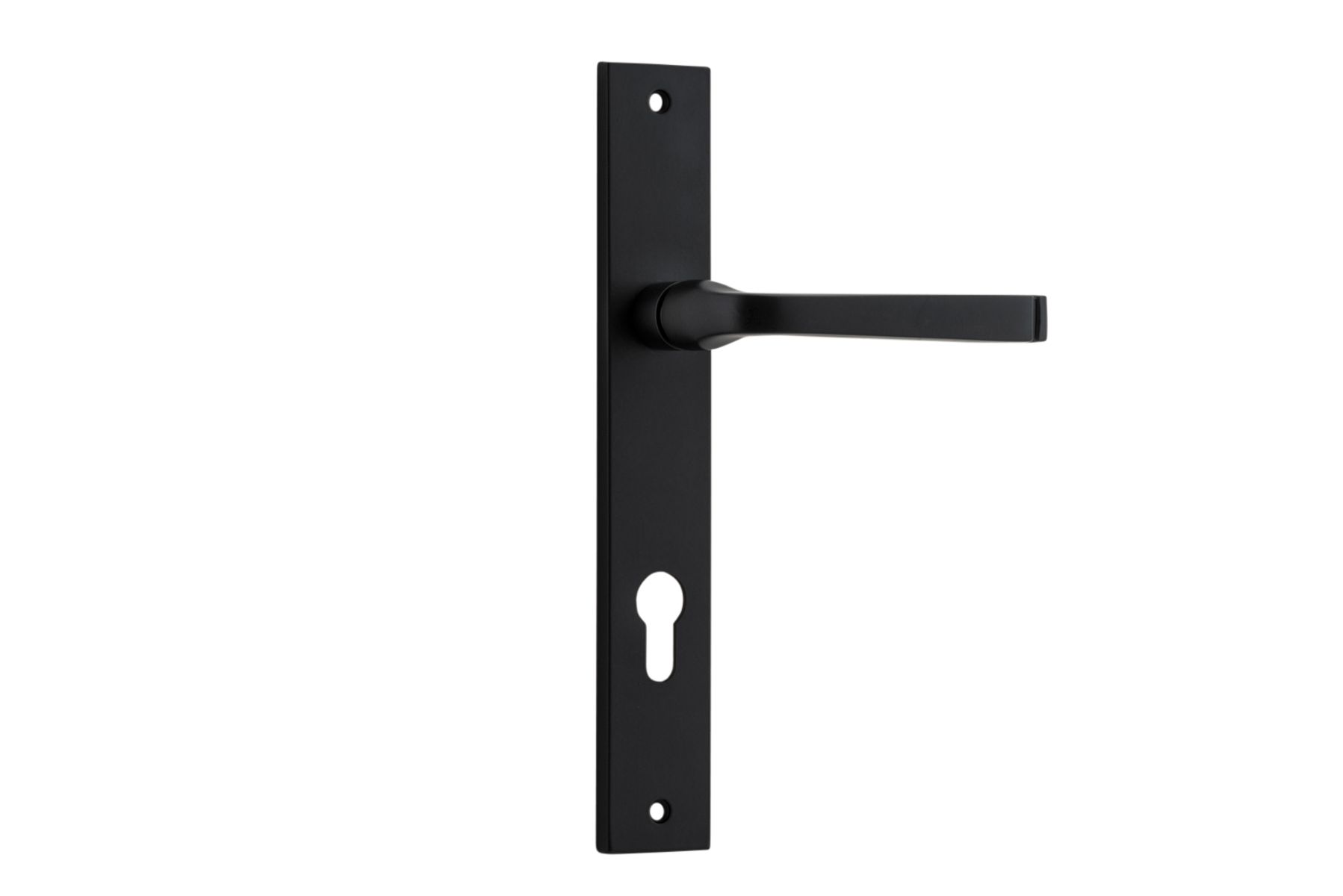 12708E85 - Annecy Lever - Rectangular Backplate - Matt Black - Entrance