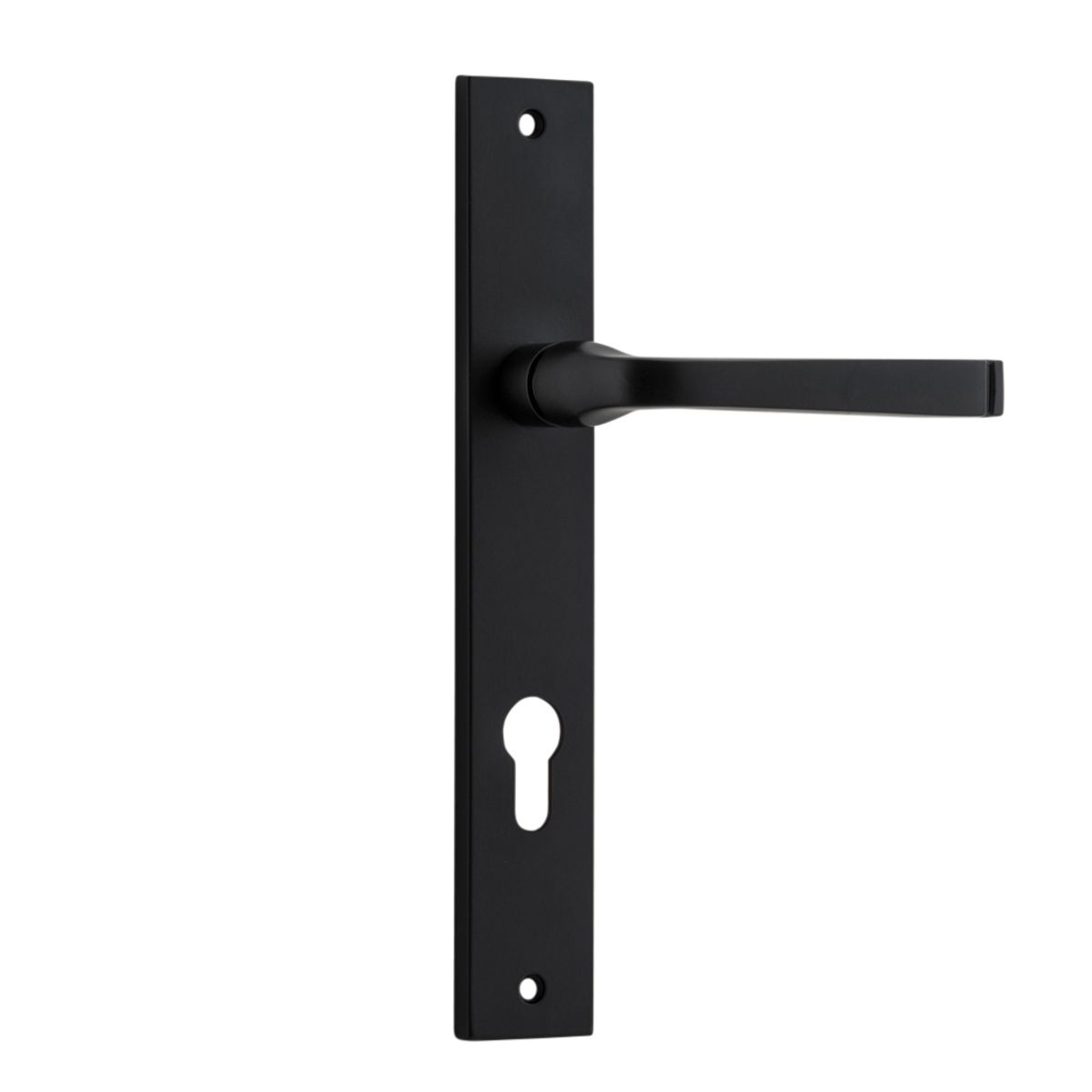 12708E85 - Annecy Lever - Rectangular Backplate - Matt Black - Entrance
