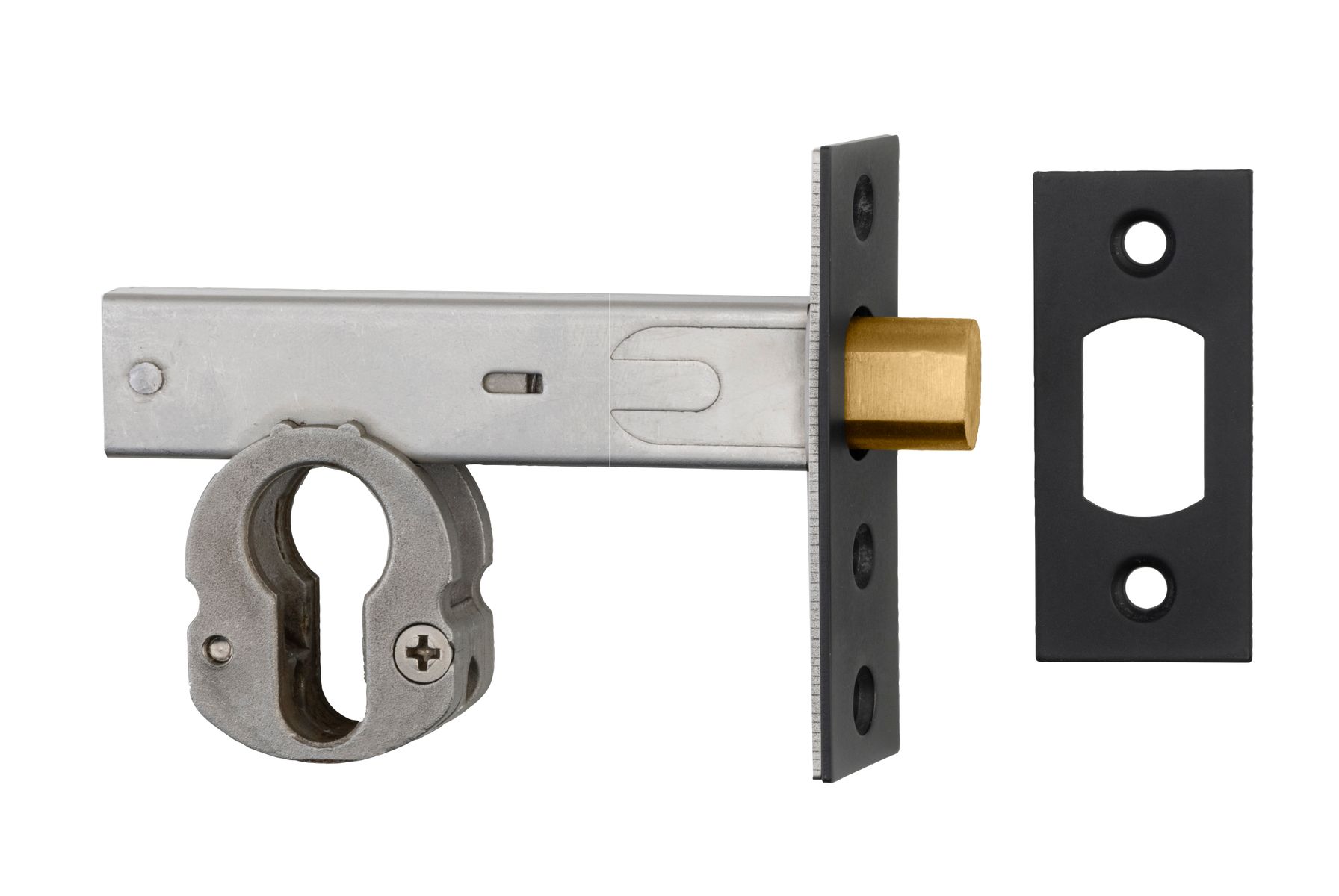 22552 - Euro Mortice Deadbolt - 70mm Backset - Matt Black - Entrance