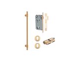 20707KENTR60KK - Helsinki Pull Handle - 450mm Entrance Kit with Separate High Security Lock - Brushed Brass - Entrance