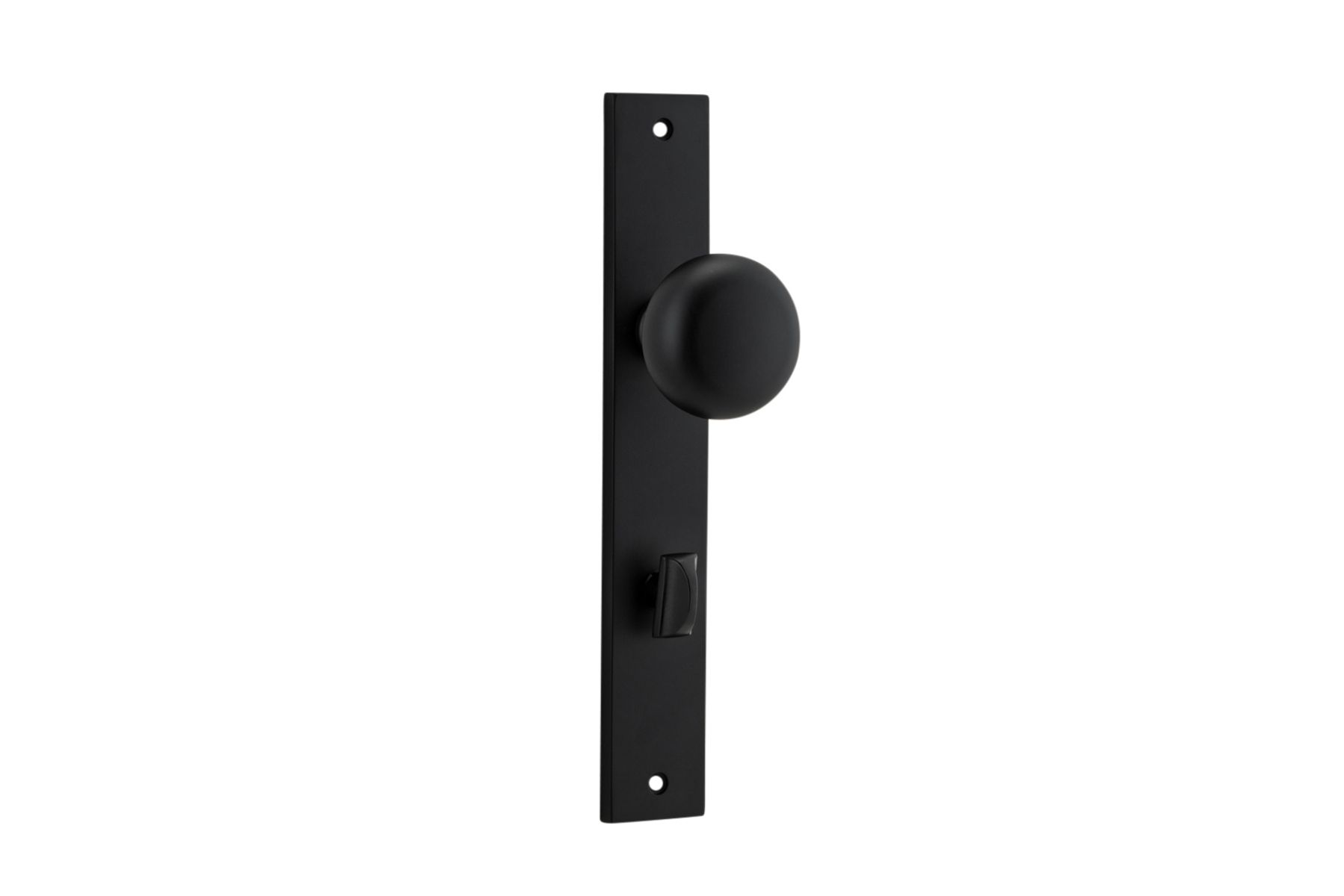 12822P85 - Cambridge Knob - Rectangular Backplate - Matt Black - Privacy