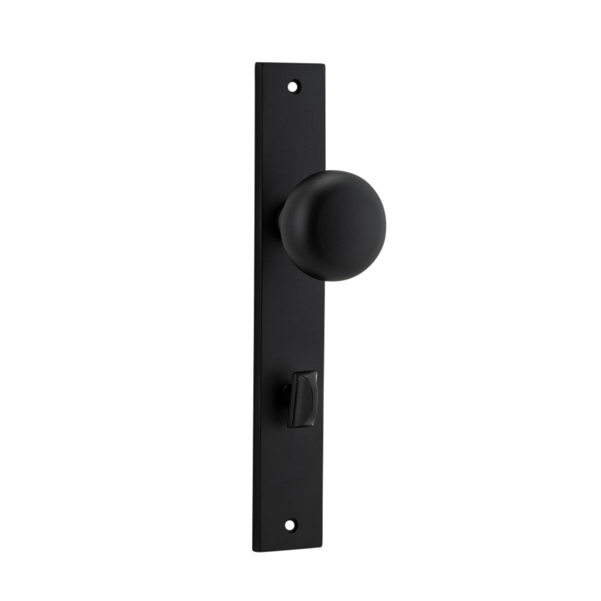 12822P85 - Cambridge Knob - Rectangular Backplate - Matt Black - Privacy