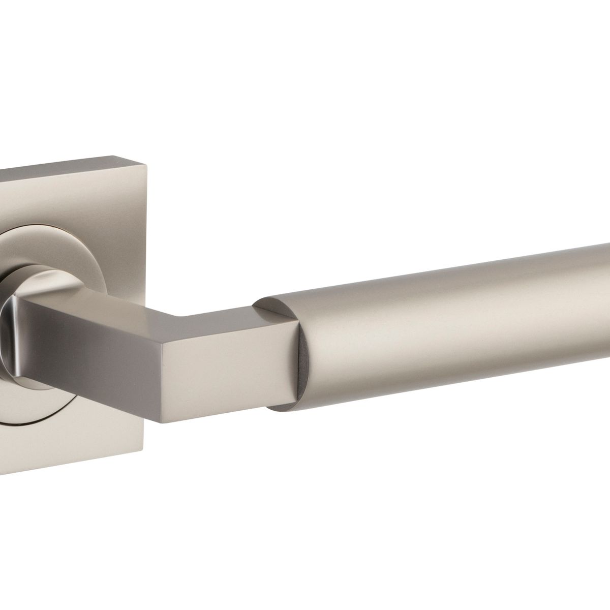 0419KIBPRIV60 - Berlin Lever - Square Rose Privacy Kit (Inbuilt Privacy) - Satin Nickel - Privacy