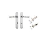 11724KPRIV60 - Sarlat Lever - Oval Backplate Privacy Kit with Privacy Turn - Polished Chrome - Privacy