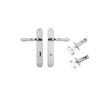 Sarlat Lever - Oval Backplate Privacy Kit with Privacy Turn