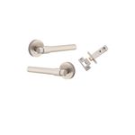 20629KPASS60 - Helsinki Lever - Round Rose Passage Kit - Satin Nickel - Passage