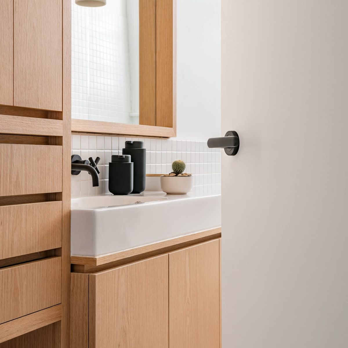 20773 - Osaka Lever - Round Rose - Matt Black - Passage