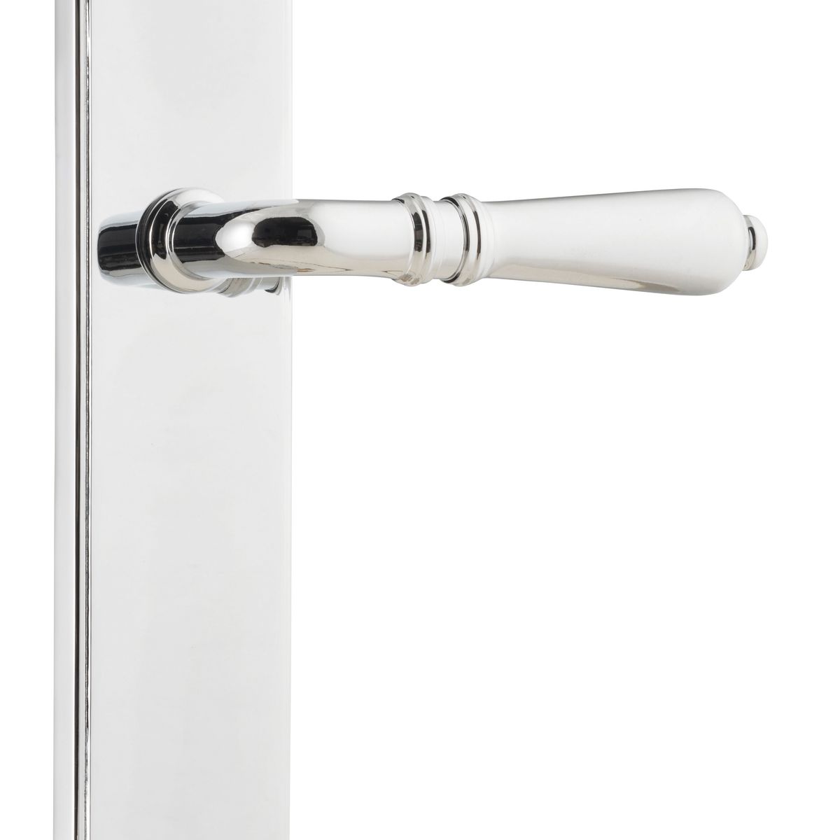 11712 - Sarlat Lever - Shouldered Backplate - Polished Chrome - Passage