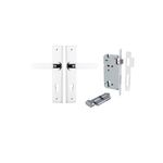 11784KENTR60KT - Bronte Lever - Chamfered Backplate Entrance Kit with High Security Lock - Polished Chrome - Entrance