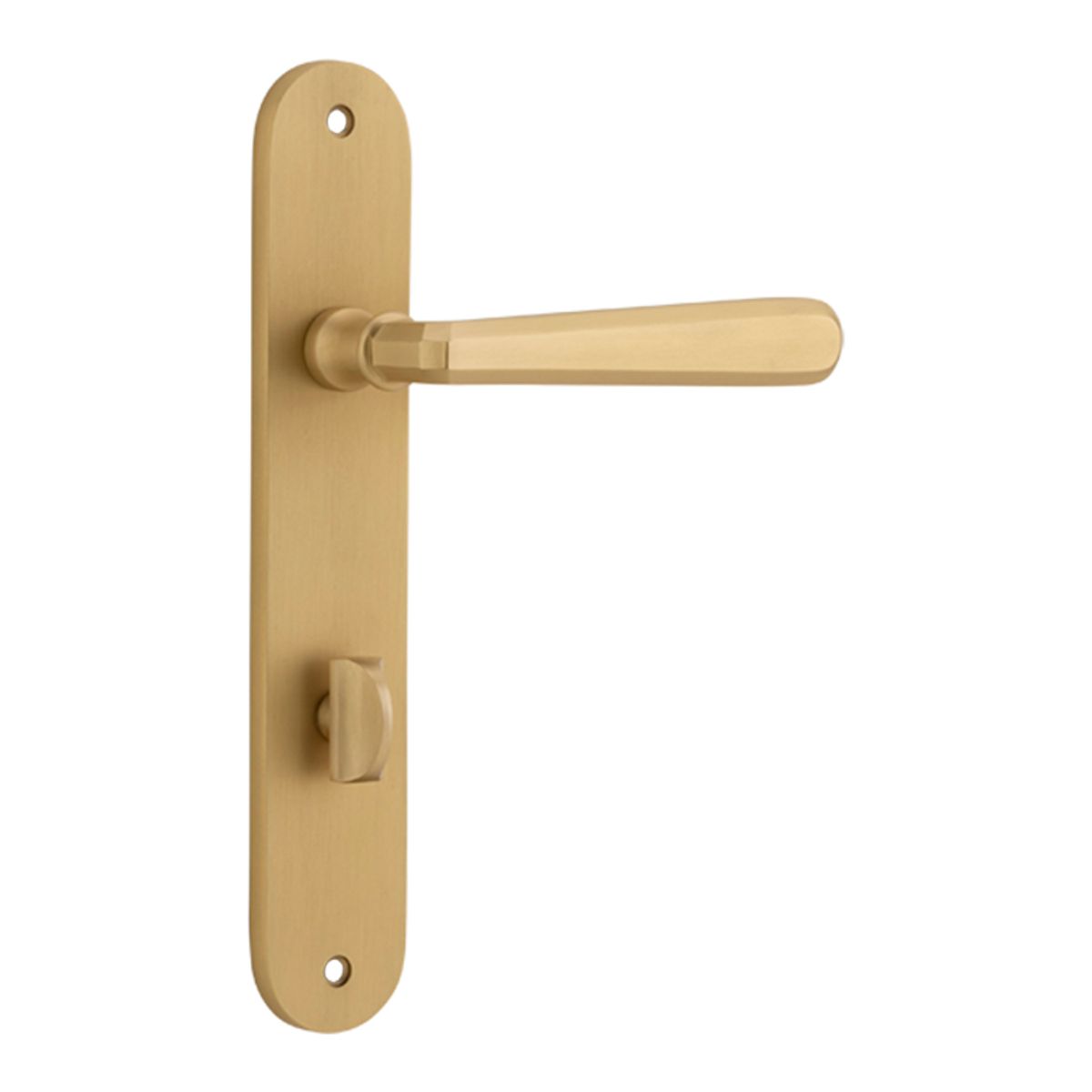 15376P85 - Copenhagen Lever - Oval Backplate - Brushed Brass - Privacy