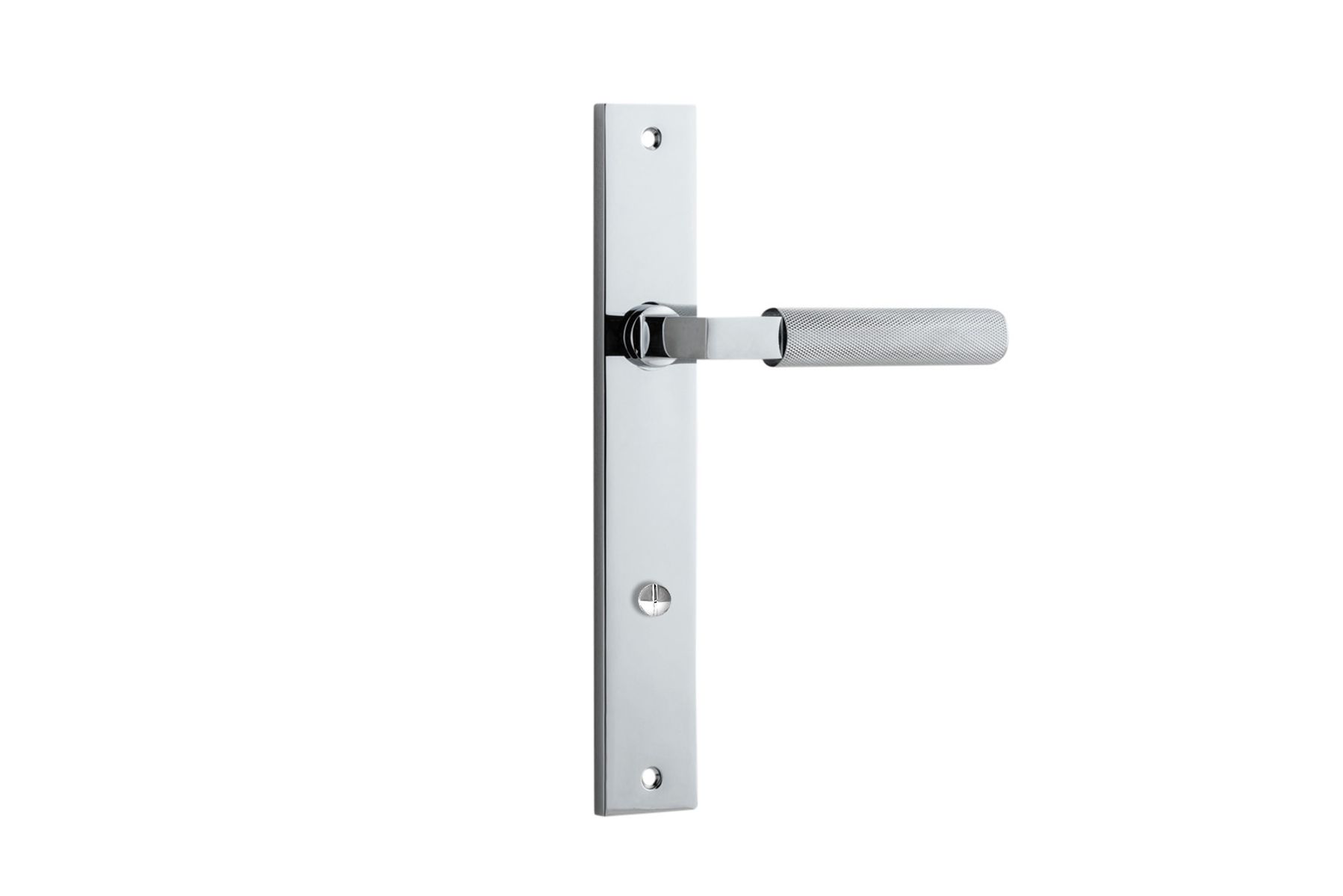 11752 - Brunswick Lever - Rectangular Backplate - Polished Chrome - Passage