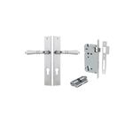 12200KENTR60KK - Sarlat Lever - Rectangular Backplate Entrance Kit with High Security Lock - Brushed Chrome - Entrance