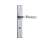 12296P85 - Brunswick Lever - Chamfered Backplate - Brushed Chrome - Privacy