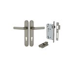 16764KENTR60KK - Osaka Lever - Oval Backplate Entrance Kit with High Security Lock - Graphite PVD - Entrance