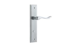 12426P85 - Stirling Lever - Stepped Backplate - Brushed Chrome - Privacy