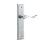 12426P85 - Stirling Lever - Stepped Backplate - Brushed Chrome - Privacy