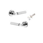 0354KPASS60 - Brunswick Lever - Round Rose Passage Kit - Polished Chrome - Passage