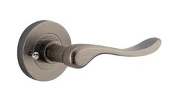 20797KIBPRIV60 - Stirling Lever - Round Rose (Inbuilt Privacy) - Distressed Nickel - Privacy