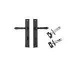 12700KPRIV60 - Sarlat Lever - Rectangular Backplate Privacy Kit with Privacy Turn - Matt Black - Privacy