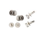 0209KPRIV60 - Cambridge Knob - Round Rose Privacy Kit with Separate Privacy Turn - Satin Nickel - Privacy