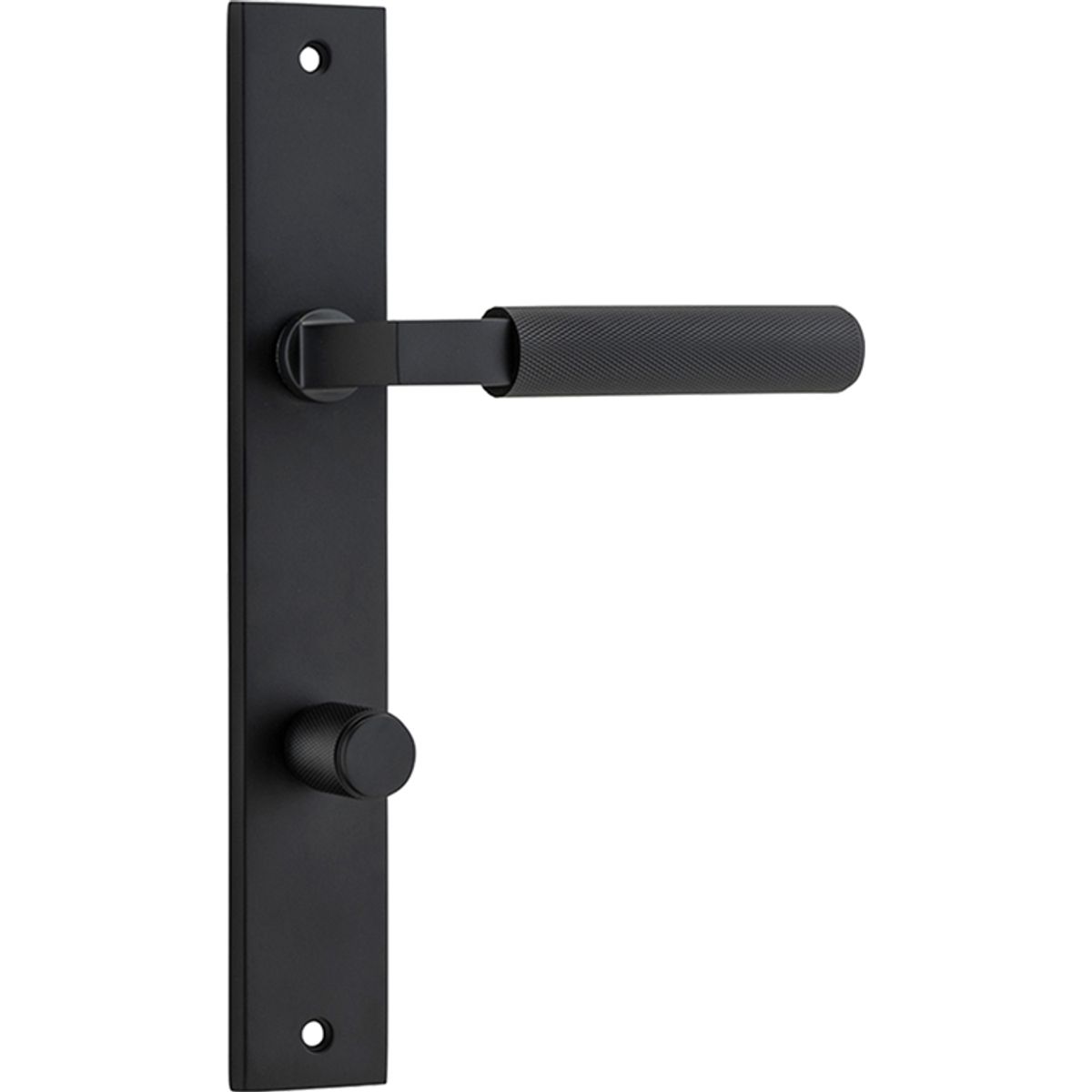 12752P85 - Brunswick Lever - Rectangular Backplate - Matt Black - Privacy