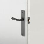 12706 - Verona Lever - Rectangular Backplate - Matt Black - Passage