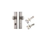 14840KPRIV60 - Cambridge Knob - Stepped Backplate Privacy Kit with Privacy Turn - Satin Nickel - Privacy