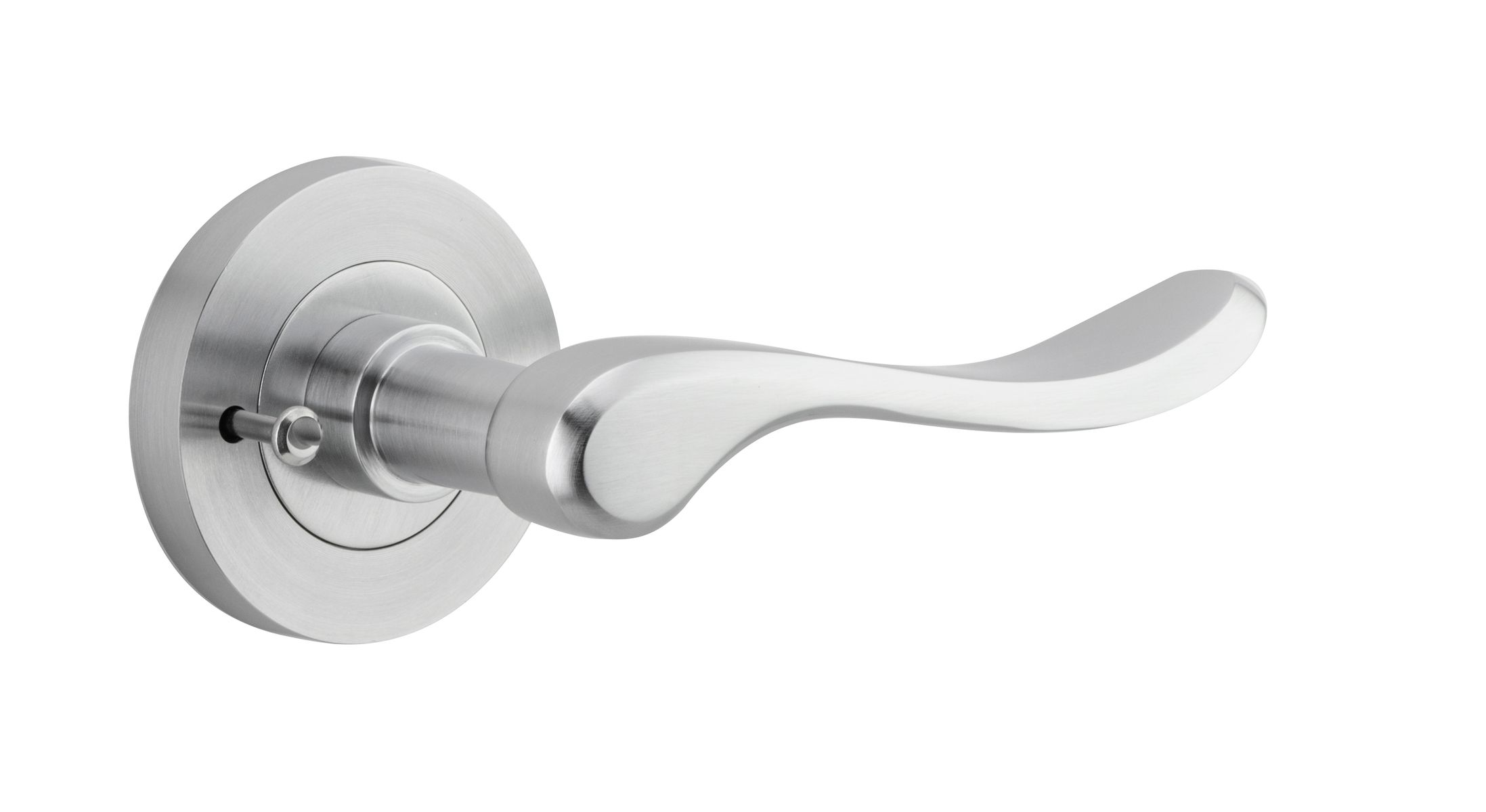 20795KIBPRIV60 - Stirling Lever - Round Rose (Inbuilt Privacy) - Brushed Chrome - Privacy