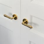 9200 - Sarlat Lever - Round Rose - Polished Brass - Passage
