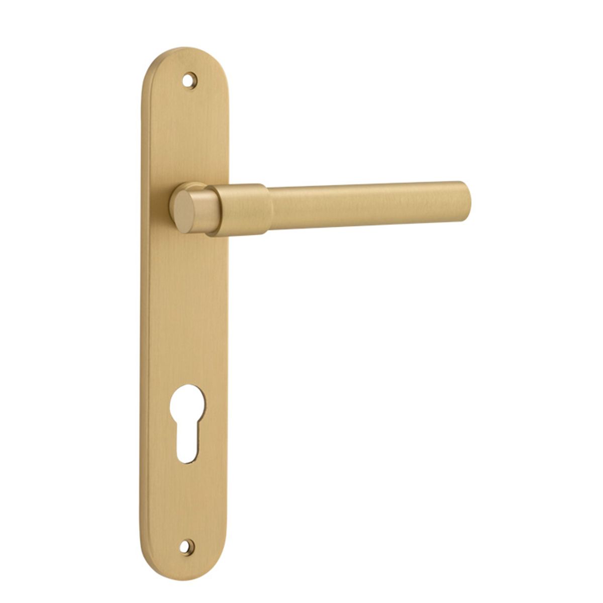 16400E85 - Helsinki Lever - Oval Backplate - Brushed Gold PVD - Entrance