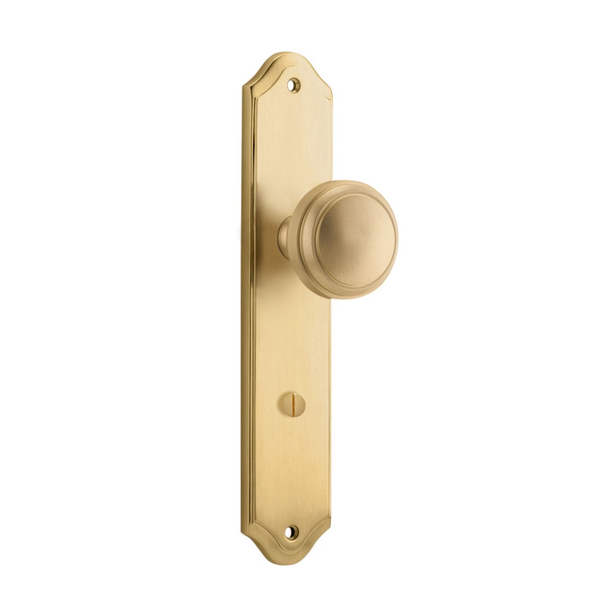 15326P85 - Paddington Knob - Shouldered Backplate - Brushed Brass - Privacy