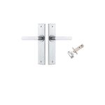 12368KPASS60 - Osaka Lever - Chamfered Backplate Passage Kit - Brushed Chrome - Passage