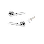 0344KPASS60 - Berlin Lever - Round Rose Passage Kit - Polished Chrome - Passage