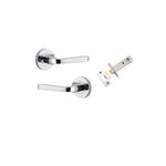 0324KIBPRIV60 - Annecy Lever - Round Rose (Inbuilt Privacy) - Polished Chrome - Privacy