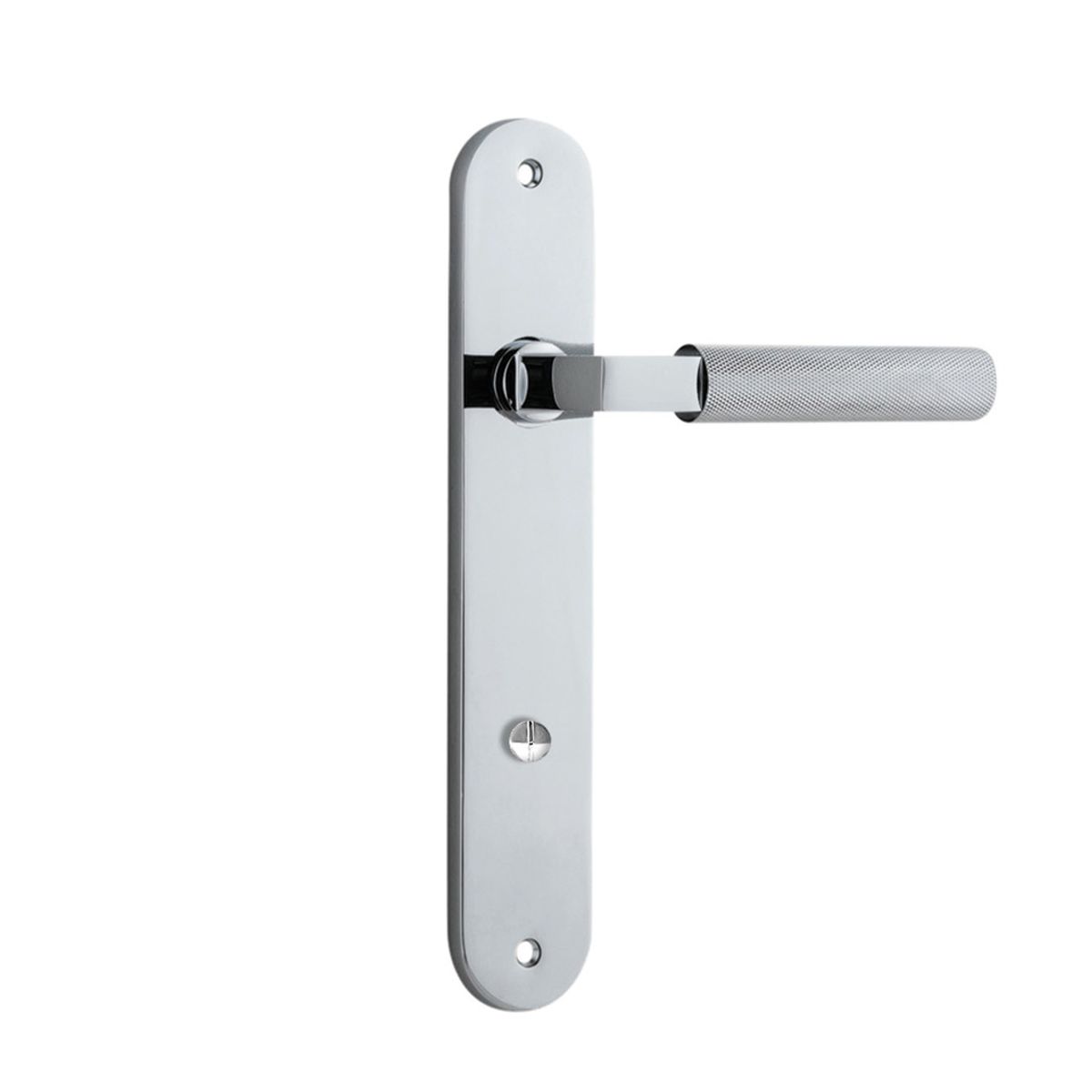 11768P85 - Brunswick Lever - Oval Backplate - Polished Chrome - Privacy