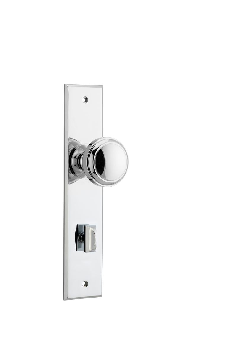 11831P85 - Paddington Knob - Chamfered Backplate - Polished Chrome - Privacy
