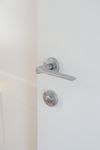 0365KPRIV60 - Como Lever - Round Rose Privacy Kit - Brushed Chrome - Privacy
