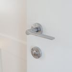0365KPRIV60 - Como Lever - Round Rose Privacy Kit - Brushed Chrome - Privacy