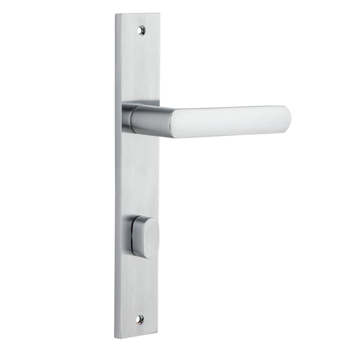12360P85 - Osaka Lever - Rectangular Backplate - Brushed Chrome - Privacy
